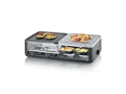 Severin Raclette-Grill RG 2366 Black Line Lite Naturstein & Grillfläche 1.300 W
