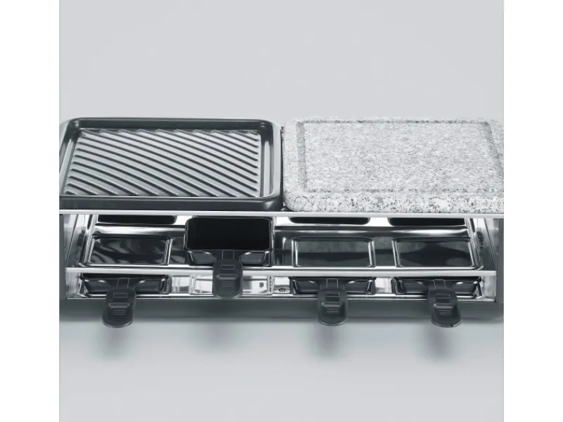 Severin Raclette-Grill RG 2366 Black Line Lite Naturstein & Grillfläche 1.300 W