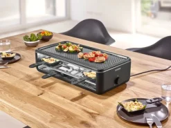 Severin Raclette-Grill RG 2365 Black Line Lite mit Grillplatte 1.300 W< Haushaltsgeräte
