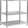 Clearance shelfr Edelstahl Schwerlastregal bis 60 kg auf 3 Ebenen 61 x 36 x 82 cm