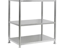 Clearance shelfr Edelstahl Schwerlastregal bis 60 kg auf 3 Ebenen 61 x 36 x 82 cm
