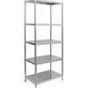 Clearance shelfr Schwerlast Edelstahl Regal mit 5 Ebenen 61 x 36 x 145 cm bis 60kg