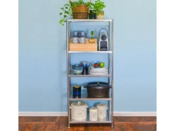 Clearance shelfr Schwerlast Edelstahl Regal mit 5 Ebenen 61 x 36 x 145 cm bis 60kg