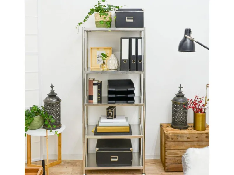 Clearance shelfr Schwerlast Edelstahl Regal mit 5 Ebenen 61 x 36 x 145 cm bis 60kg