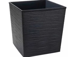 Hot Siena Garden Pflanzgefäß Modern Biron 25x25x26 ,0cm Graphit