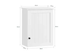 SoBuy Badezimmerschrank Hängeschrank Wandschrank Weiß BZR19-W< Küchenschränke