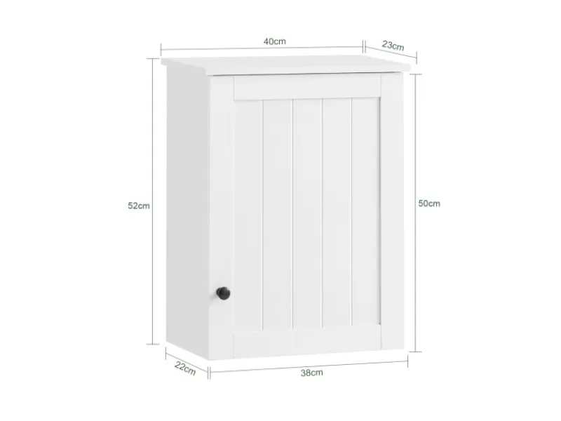 SoBuy Badezimmerschrank Hängeschrank Wandschrank Weiß BZR19-W< Küchenschränke