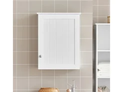 SoBuy Badezimmerschrank Hängeschrank Wandschrank Weiß BZR19-W< Küchenschränke