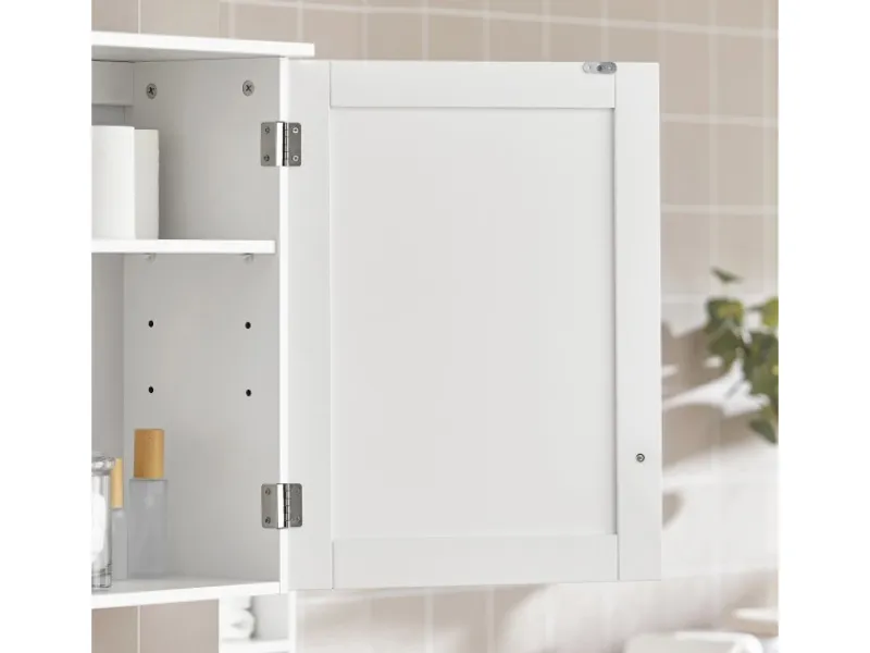 SoBuy Badezimmerschrank Hängeschrank Wandschrank Weiß BZR19-W< Küchenschränke