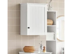 SoBuy Badezimmerschrank Hängeschrank Wandschrank Weiß BZR19-W< Küchenschränke