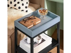 SoBuy Servierwagen<Beistelltisch Satztisch Couchtisch mit Rollen Stapelbar Grün FBT145-GR