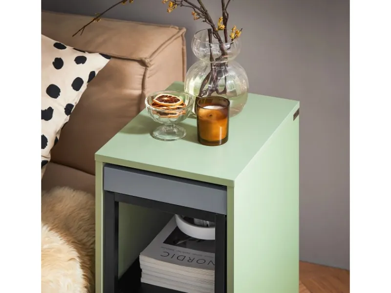SoBuy Servierwagen<Beistelltisch Satztisch Couchtisch mit Rollen Stapelbar Grün FBT145-GR
