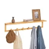 Outlet SoBuy Flurgarderobe Wandgarderobe Handtuchhalter aus Bambus FHK06-N