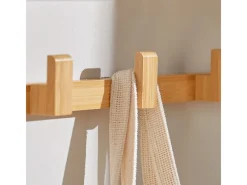 Outlet SoBuy Flurgarderobe Wandgarderobe Handtuchhalter aus Bambus FHK06-N
