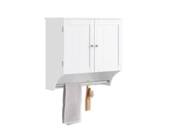 SoBuy Hängeschrank Badezimmerschrank Wandschrank Küchenschrank BZR84-W< Küchenschränke