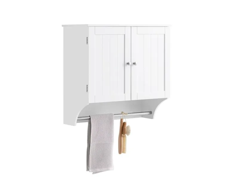 SoBuy Hängeschrank Badezimmerschrank Wandschrank Küchenschrank BZR84-W< Küchenschränke