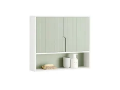 SoBuy Hängeschrank Badezimmerschrank Wandschrank Küchenschrank BZR140-GR< Küchenschränke