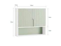 SoBuy Hängeschrank Badezimmerschrank Wandschrank Küchenschrank BZR140-GR< Küchenschränke