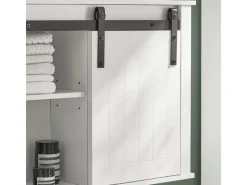 Sale SoBuy Hängeschrank mit Schiebetür Wandschrank Badezimmerschrank BZR71-W