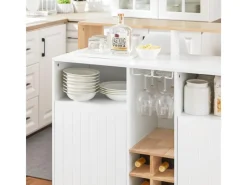 SoBuy Kücheninsel Küchenschrank Kommode Sideboard Buffet KNL07-WN< Kücheninseln