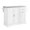 Hot SoBuy Kücheninsel Küchenwagen mit Ausziehbarer Edelstahlarbeitsplatte 130x91x71cm Weiß FKW128-ST