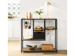 Sale SoBuy Küchenregal Standregal Mikrowellenregal Küchenschrank Sideboard FSB56-F