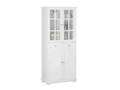 SoBuy Küchenschränke<Küchenschrank Hochschrank Badezimmerschrank Buffet Kommode FSB76-W