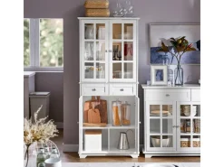 SoBuy Küchenschränke<Küchenschrank Hochschrank Badezimmerschrank Buffet Kommode FSB76-W