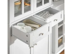 SoBuy Küchenschränke<Küchenschrank Hochschrank Badezimmerschrank Buffet Kommode FSB76-W