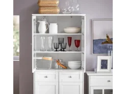 SoBuy Küchenschränke<Küchenschrank Hochschrank Badezimmerschrank Buffet Kommode FSB76-W