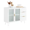 SoBuy Kücheninseln|Küchenschränke<Küchenschrank Kücheninsel Kommode Sideboard Bartisch Buffet FSB86-W