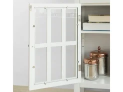 SoBuy Küchenschrank Kommode Sideboard Flurschrank Wohnzimmerschrank FSB23-W< Küchenschränke