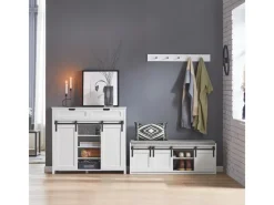Online SoBuy Küchenschrank Sideboard mit Schiebetür Buffet Kommode Weiß FSB74-W