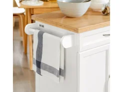 Outlet SoBuy Küchenwagen aus MDF mit Bambus Top Küchenschrank Servierwagen FKW13-WN