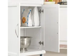 Outlet SoBuy Küchenwagen aus MDF mit Bambus Top Küchenschrank Servierwagen FKW13-WN
