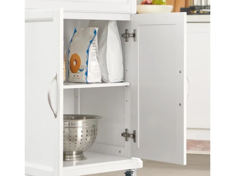 Outlet SoBuy Küchenwagen aus MDF mit Bambus Top Küchenschrank Servierwagen FKW13-WN