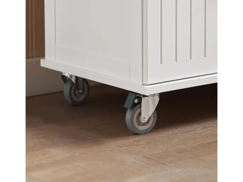 SoBuy Küchenwagen mit Arbeitsplatte Servierwagen Rollwagen Kücheninsel FKW119-WN< Kücheninseln|Servierwagen