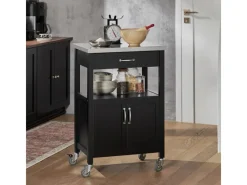 Best SoBuy Küchenwagen Servierwagen Küchenschrank Getränkewagen fürs Büro FKW22-SCH