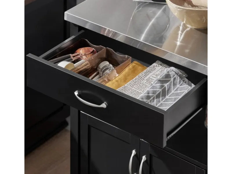 Best SoBuy Küchenwagen Servierwagen Küchenschrank Getränkewagen fürs Büro FKW22-SCH