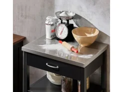 Best SoBuy Küchenwagen Servierwagen Küchenschrank Getränkewagen fürs Büro FKW22-SCH