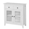 SoBuy Küchenschränke<Kommode Flurschrank Sideboard mit 2 Türen Küchenschrank 80cm FSB05-W