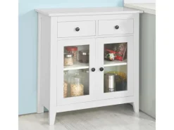 SoBuy Küchenschränke<Kommode Flurschrank Sideboard mit 2 Türen Küchenschrank 80cm FSB05-W