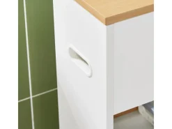 SoBuy Nischenregal mit Rollen Nischenwagen mit 3 Schubladen Weißnatur BZR190-WN