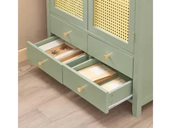 SoBuy Küchenschränke<Schuhschrank Küchenschrank Sideboard Kommode Grün FSB72-GR