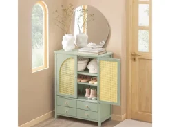 SoBuy Küchenschränke<Schuhschrank Küchenschrank Sideboard Kommode Grün FSB72-GR