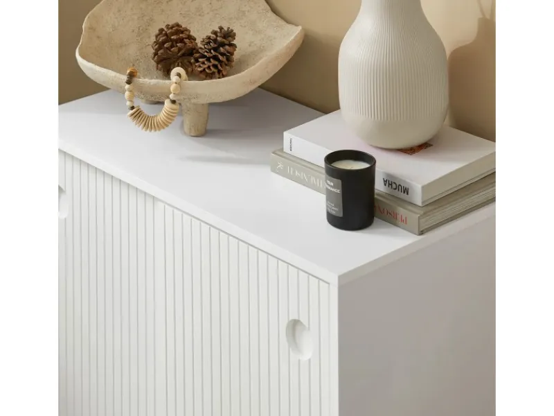 SoBuy Schuhschrank Küchenschrank Sideboard Kommode Weiß FSB62-W