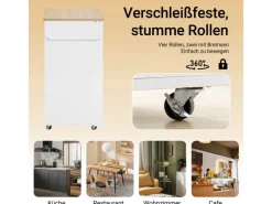 Clearance SoBuy Servierwagen Küchenwagen Rollwagen Küchenrollwagen Weiß FKW113-WN
