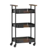 SoBuy Servierwagen<Servierwagen mit 3 Etagen Teewagen Küchenwagen 50x86x32cm SVW23-SCH