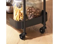 SoBuy Servierwagen<Servierwagen mit 3 Etagen Teewagen Küchenwagen 50x86x32cm SVW23-SCH