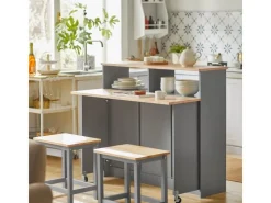 Discount SoBuy Sideboard Kücheninsel mit Arbeitsfläche Küchenschrank Kommode FSB36-HG